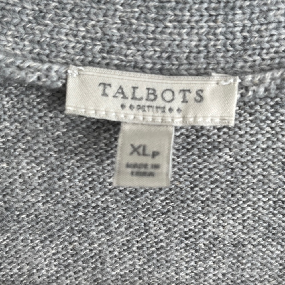 Talbots V Neck Button Down Soft Knit Sweater Size… - image 2